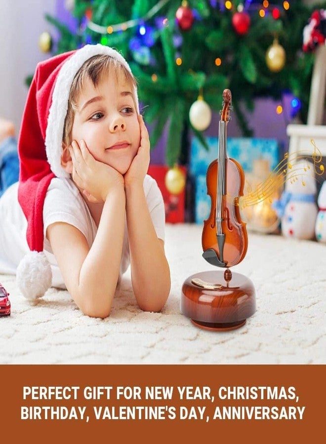 Bitrexup صندوق موسيقي إبداعي على شكل جيتار من Bitrexup، يدور 360 درجة، آلة موسيقية جهير مصغرة، قطعة فنية ديكورية منزلية، أفضل هدية للصديق، الأخ، الأخت، الأم، الأب، ومحبي الموسيقى. - Image 2